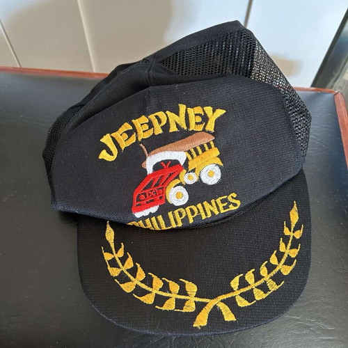 Jeepney jockey hat used, black, adjustable
