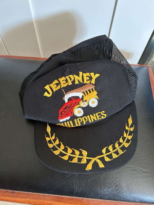 Jeepney jockey hat used, black, adjustable
