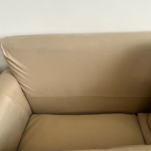 Cocomat four-seater sofa used with beech frame and latex cushions
