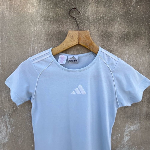 Adidas T-shirt used, size S, blue turquoise