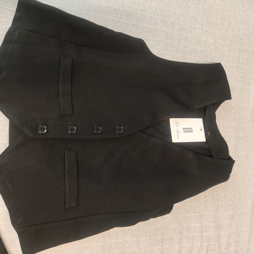 Women's black suit set new with pants and vest