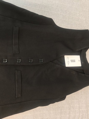 Women's black suit set new with pants and vest