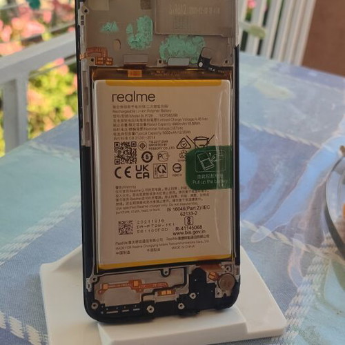 Realme C21Y screen with battery, genuine