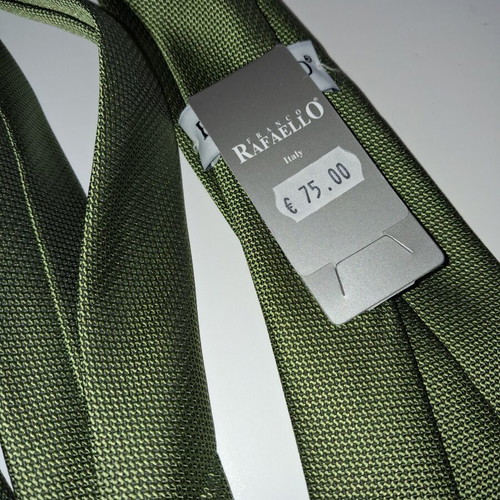 Franco Rafaello tie with pocket square new, olive green