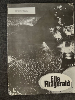 Ella Fitzgerald concert program used, Lycabettus 1979