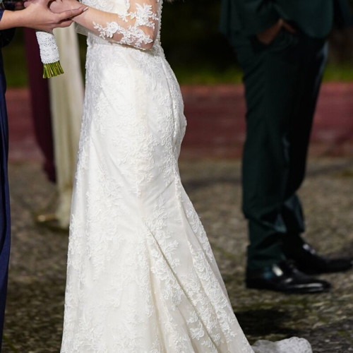 Wedding dress handmade, like new, size XS-S, white