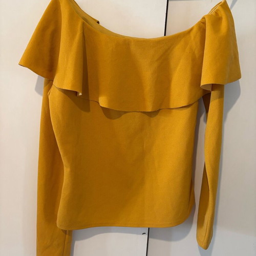 Love J Mustard Blouse Size M Like New