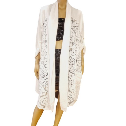 Shirt one size white with lace, new