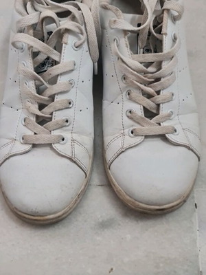 Adidas Stan Smith used athletic shoes, size 39.5, white