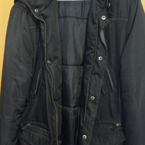 Women's jacket Prestige black used, warm with detachable hood