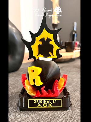 AEK Original 3D Bomb Figurine with FIRE Base new