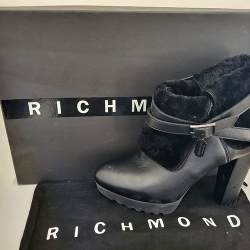 Richmond women's leather ankle boots used, size 38, black