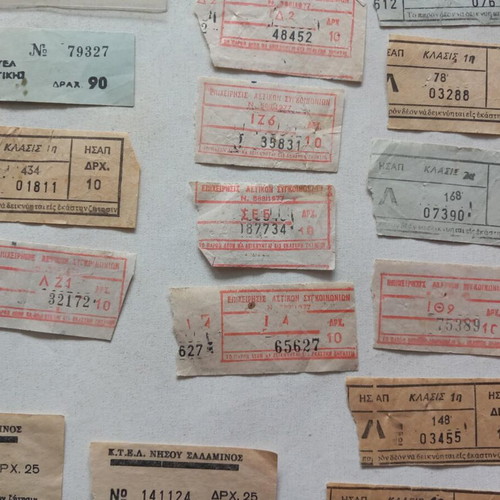 Old transportation tickets used, pack of 39 pieces