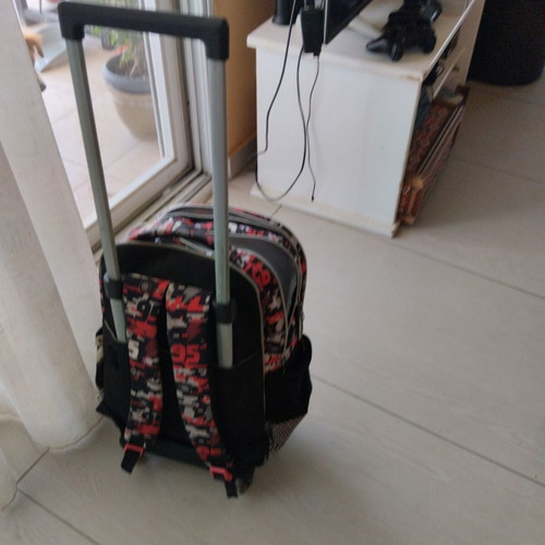 Lightning McQueen school trolley bag used