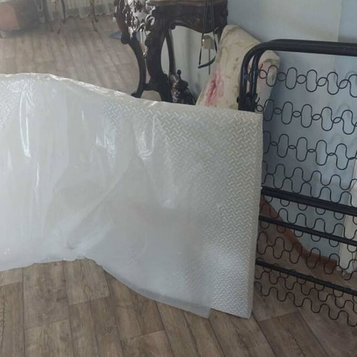 Metal bed with mattress like new