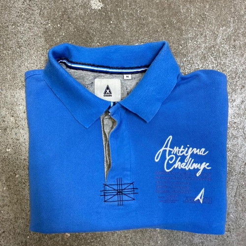 Gaastra Polo shirt M blue with Waterpoort Sneek sleeve detail