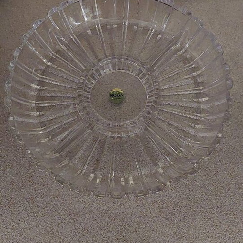 Glass tray with 5 compartments 25 cm new for nuts