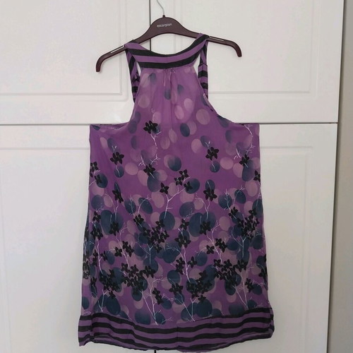 Semi-transparent dress-blouse like new, purple, size L