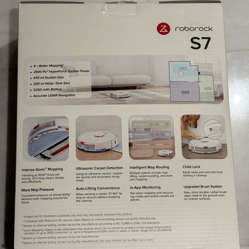 Roborock S7 robot vacuum like new with extra accessories