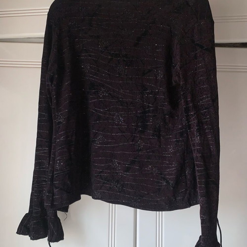 Skirt and jacket set like new, summer purple and black with glitter