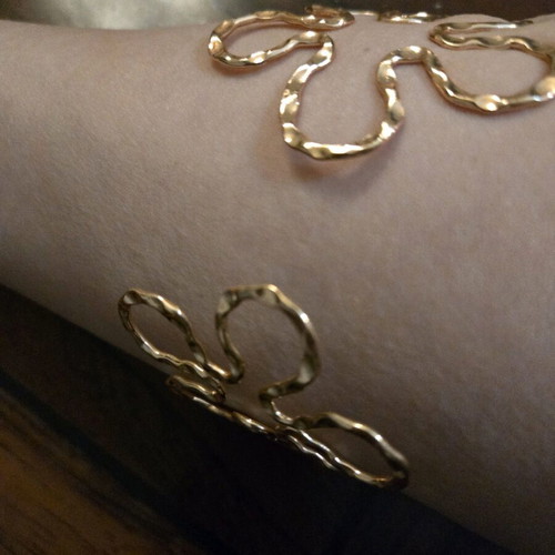 Ancient Greek bracelet new gold-colored stainless steel