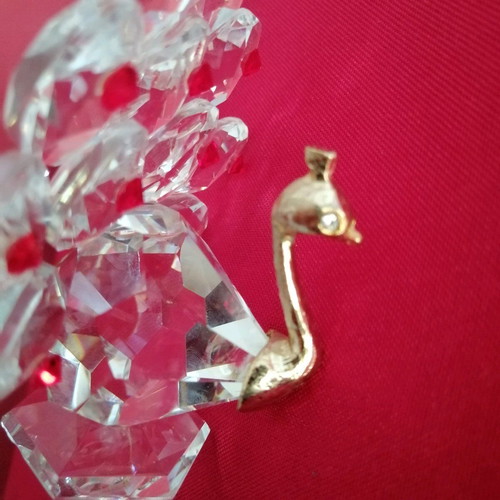 Crystal peacock new, elegant decorative with bronze