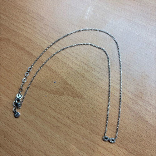 Anna Maria Mazaraki necklace silver 925 with infinity zircon like new