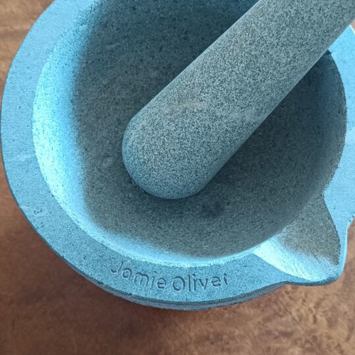 Jamie Oliver Granite Pestle and Mortar like new, 18 cm diameter