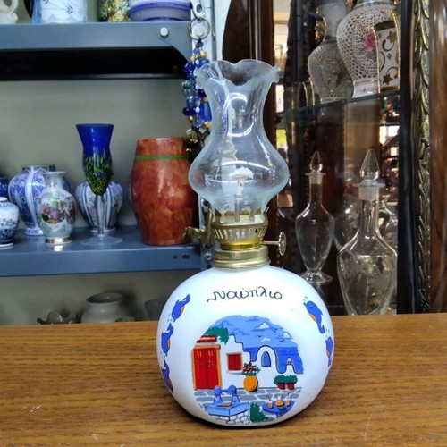 Nafplio Oil Table Lamp like new 19x10x10