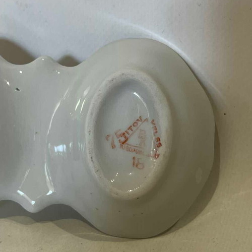 Porcelain salt cellar vintage with floral designs Titov Veles used