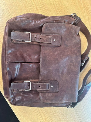 Prada messenger bag, genuine leather, brown