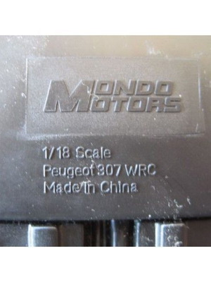Peugeot 307 WRC 1/18 μεταχειρισμένο μοντέλο Monte Carlo 2005 χωρίς πίσω αεροτομή
