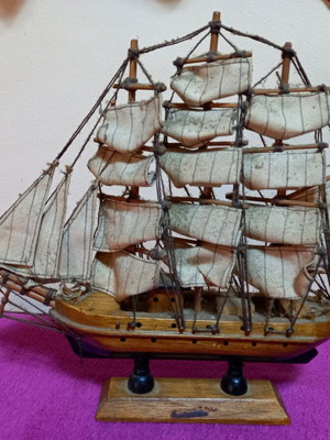 Vintage ξύλινο μοντέλο πλοίου Mayflower μεταχειρισμένο