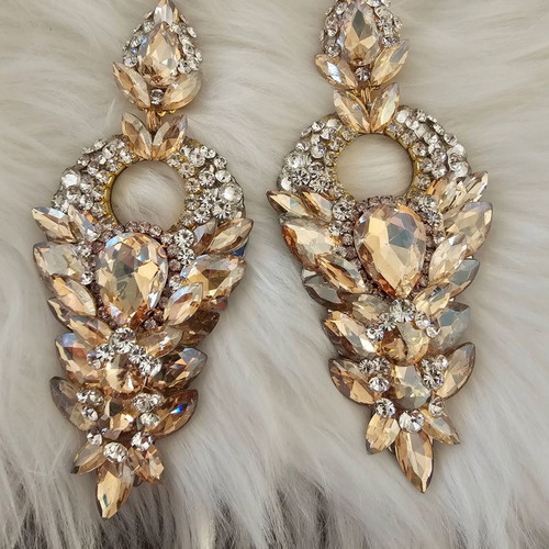 Helenadia earrings new, handmade with stones