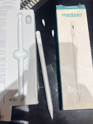 Metapen A8 digital stylus with palm rejection for iPad, white, used