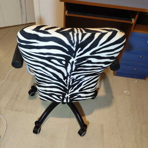 IKEA Zebra Print Desk Chair used with Adjustable Height