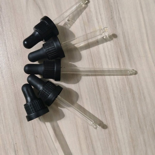 Glass pipettes used with plastic closure, set of 5