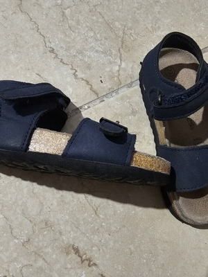Children's leather sandals in Birkenstock style size 23, like new, blue