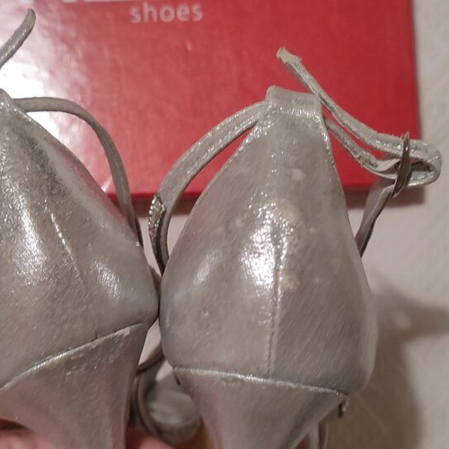 Nak high-heeled bridal sandals No 38 like new with rhinestones