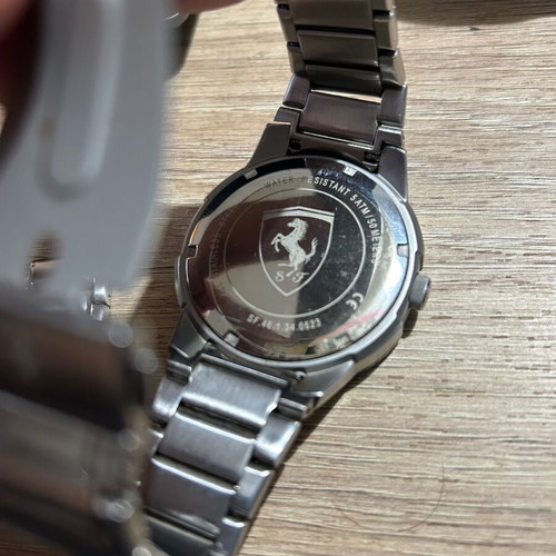Scuderia Ferrari silver watch like new with box