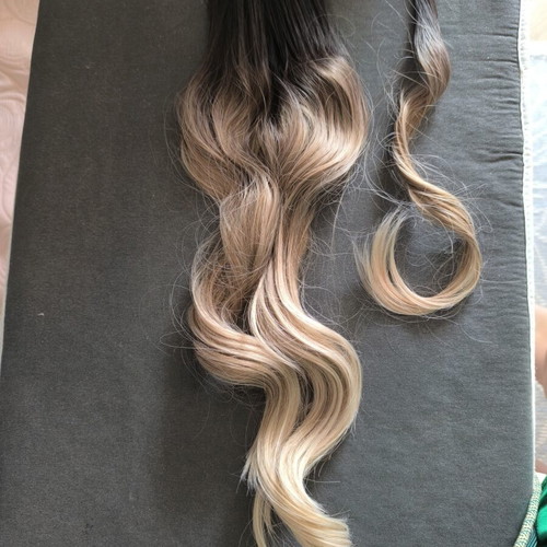 Ombre Ponytail Hair Extension with Comb and Velcro, new, 60 cm