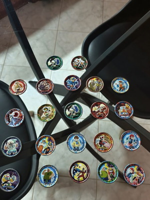 MegaMan Tazos used with some wear