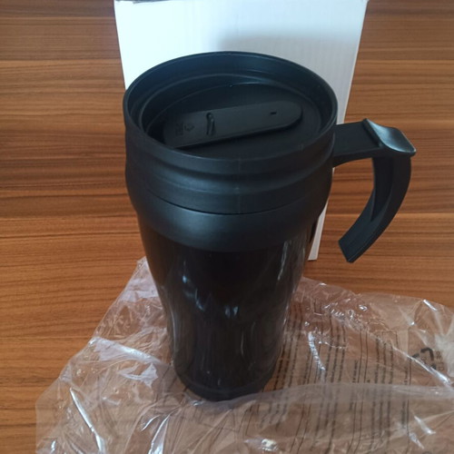 Travel Mug Black with Handle and Lid new