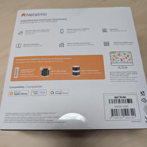 Netatmo Weather Station sealed, smart home device