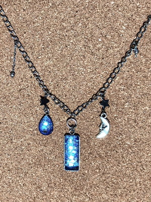 Starry Necklace with Pendants stainless steel, like new