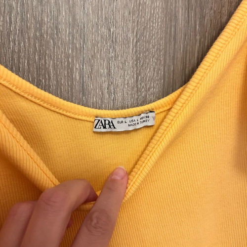 Zara women's orange bodysuit like new, size L