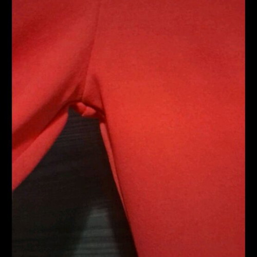 One-piece jumpsuit like new, red with belt, size L