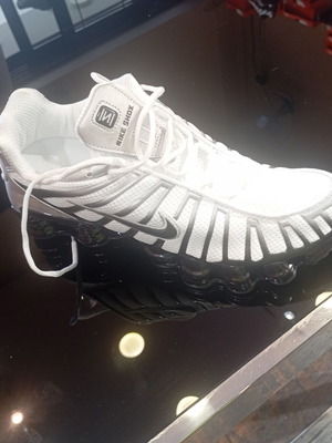 Nike Shox new, white and silver athletic shoes