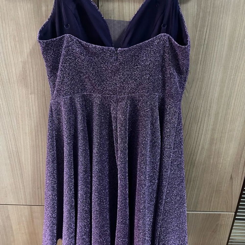 Mini dress purple glitter Shein new, size S