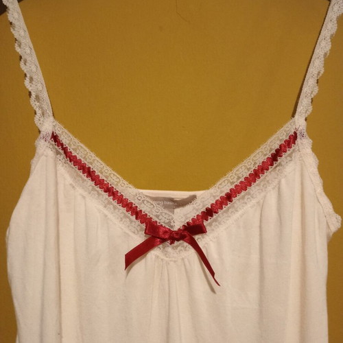 MNG Basic Lace-Trimmed Cream Top Size M New